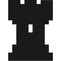 Icône de tour fortifiée noire illustrant les formations en sécurité offensive et tests d'intrusion de DNDAgency.